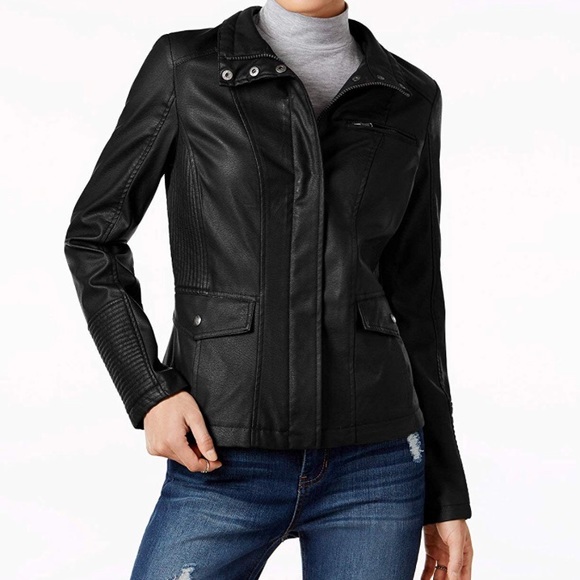 Celebrity Pink Jackets & Blazers - CelebrityPink Faux-Leather Jacket